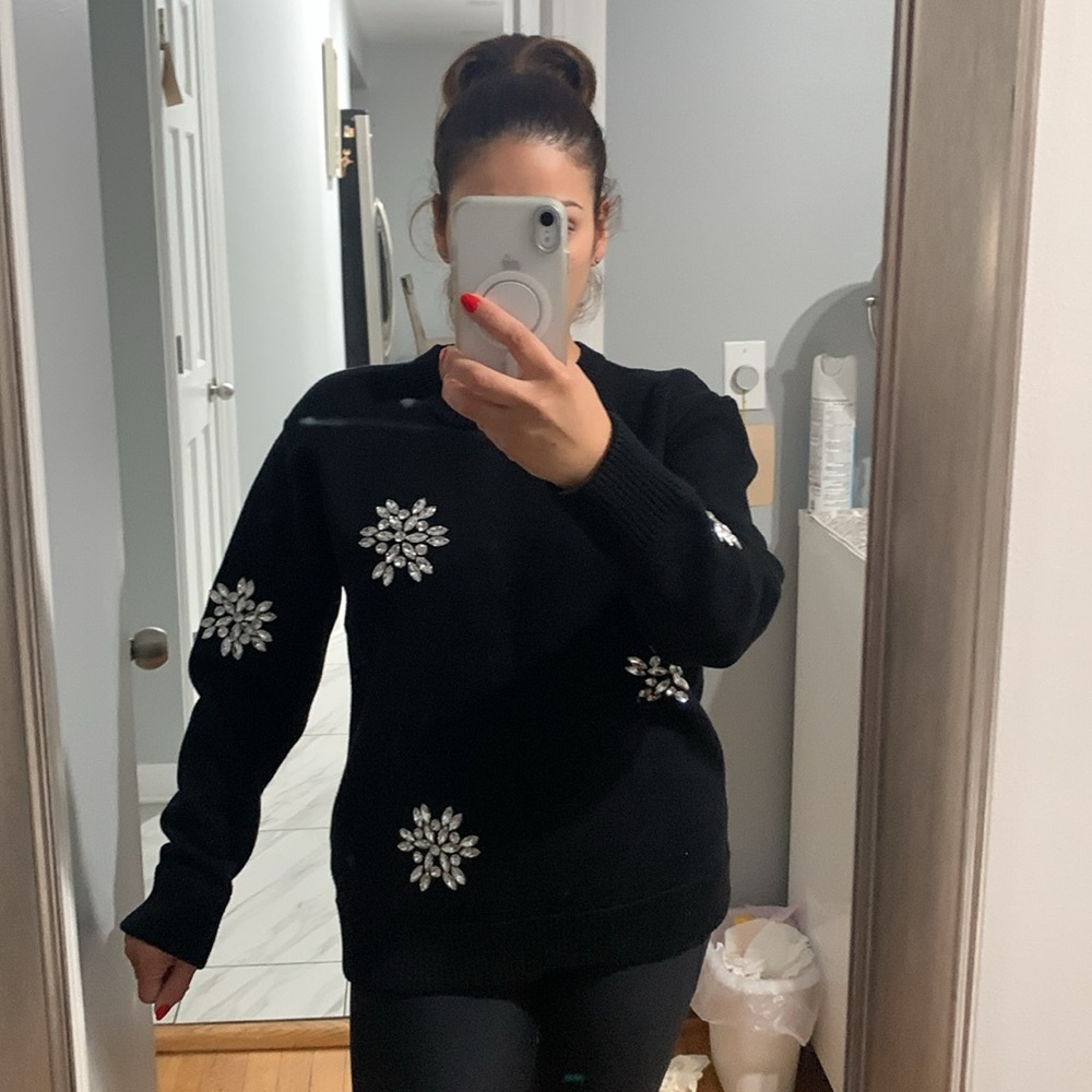 Michael Kors Embellished Sweater in Black